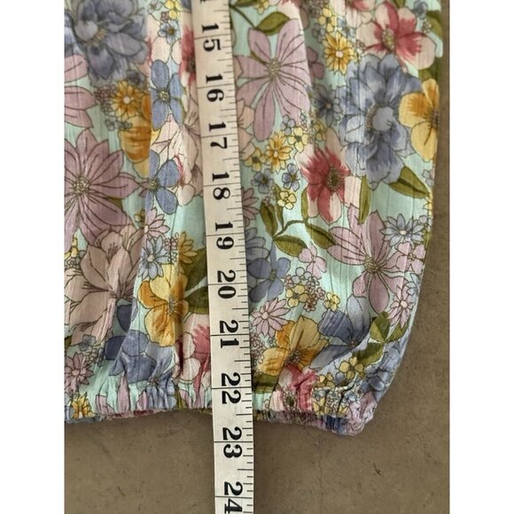 Sweetwater Wrightsville Beach Floral Peasant Blouse Women’s Sz M Boho Lace Trim - Picture 13 of 13